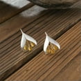 thumbnail image 2 of HOOUN Vintage 925 Silver Filled Flower Earrings Ear Hook Wedding Drop Dangle Jewelry-Style 2, 2 of 4