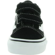Vans; Unisex Kids Old Skool Laceless Skate Shoes Black, White, 3.5
