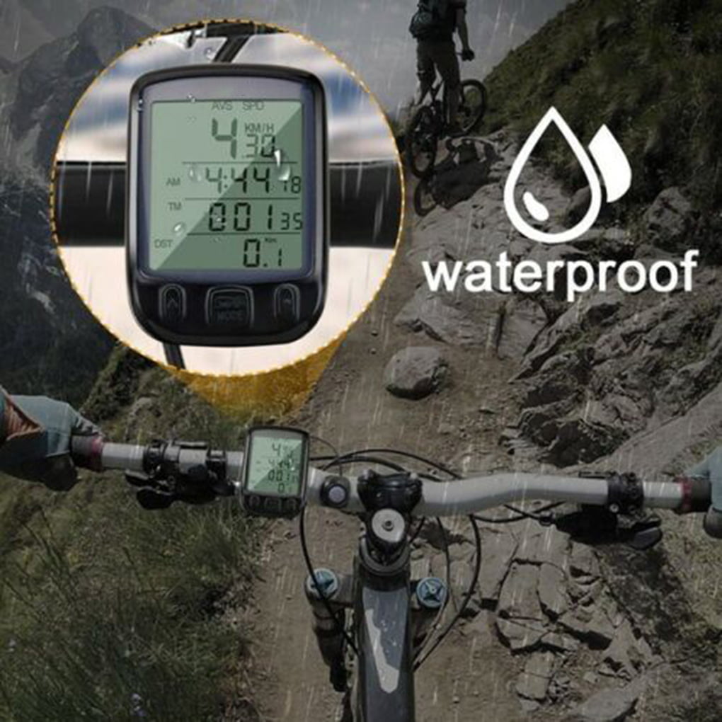 Cycling LCD Digital Cycle Computer Bicycle Bike Backlight Speedometer Odometer 