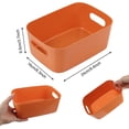 thumbnail image 2 of Casewin 4Pcs Plastic Storage Boxes, Yellow Storage Baskets, 24.5x16x9cm Storage Boxes for Kitchen, Cupboard, Office, Bathroom, Toy, Durable Home Tidy Open Storage Bins with Handles, 2 of 7