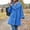 Blue, variant on Women's Tweed Coat, 100% Polyester Regular Fit Button Front Long Sleeve for Fall Winter Casual Daily Wear