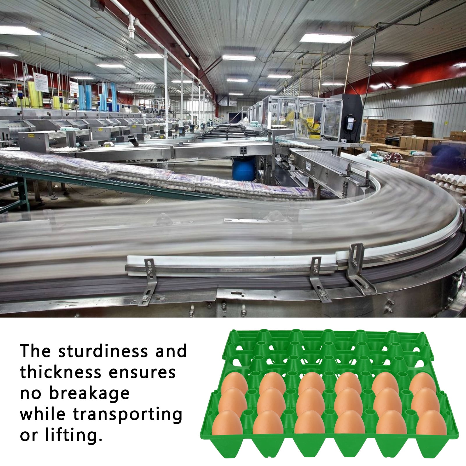 Egg Flats, 30 Cell Egg Storage Tray Plastic Multipurpose Sturdy  For Farm For Hennery