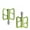 green, variant on VIVIMAX Aluminum Alloy Road/Folding Bicycle Pedals,Cleated Design, 2 Independent Bearings