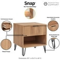 thumbnail image 4 of Manhattan Comfort DUMBO 1.0 Nightstand made from Engineered Wood - Golden Brown, 4 of 11