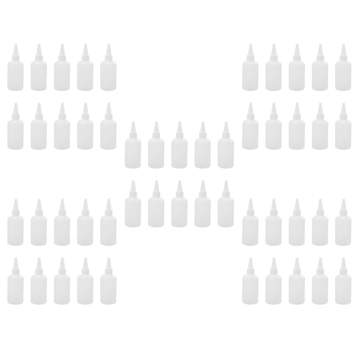LIFKOME Translucent Ink Bottles Flexible and Lightweight for Epoxy and Grouting 100Pcs