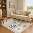 thumbnail image 7 of Addison Rugs Mayfield Premium Machine Washable Transitional Geometric Gray Rectangle Rug, 3' x 5', 7 of 7