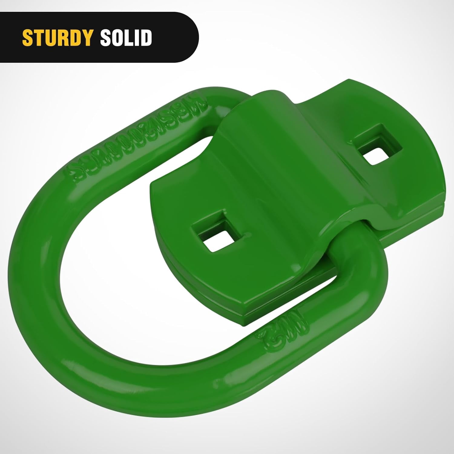 Nilight 4 Pcs D Ring Tie Down Anchor 1/2" Heavy Duty Tie Down Rings with Screws Bolts on Trailer Truck Bed Cargo 12000 Lbs Break Strength Tie Down Anchors Hook Green
