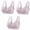 Purple, variant on 3 Pack Nursing Bras for Women Breastfeeding Front Closure Maternity Bras for Pregnancy Elastic Comfort Breathable Everyday Bras
