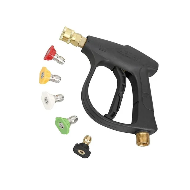 Pistolet de Lavage à Haute Pression Puissant avec Buse Réglable, Noir