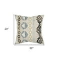 thumbnail image 5 of Brown Beige Tribal Embroidered Throw Pillow, 5 of 8
