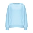 thumbnail image 3 of Chiccall Off Shoulder Sweatshirt for Women Slouchy Long Sleeve Shirts 2025 Fall Trendy Going Out Pullover Tops, 3 of 7