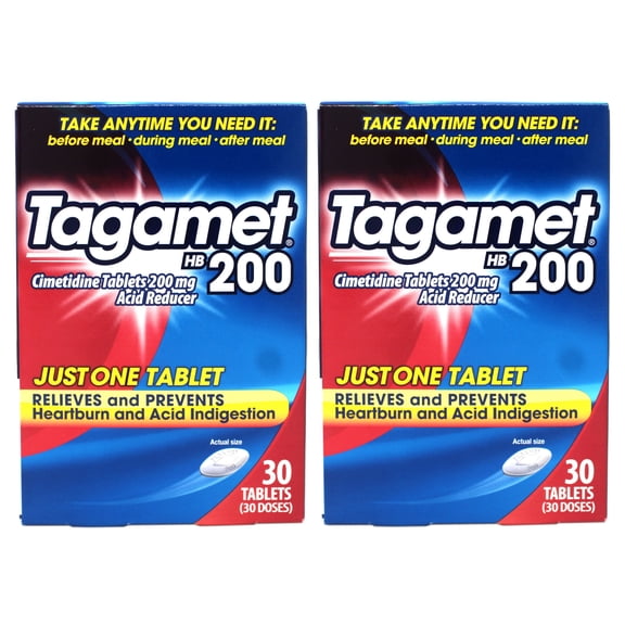 Tagamet HB 200 Acid Reducer, 200 mg tablets 30 ea (Pack of 2)