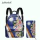 thumbnail image 2 of Jackherelook Island Kwajalein Flag polinesian Plumeria Satchel Purse 2 pcs/Set Luxury Women PU Small Backpack Girls Mini Bookback Fivean unisex, 2 of 2
