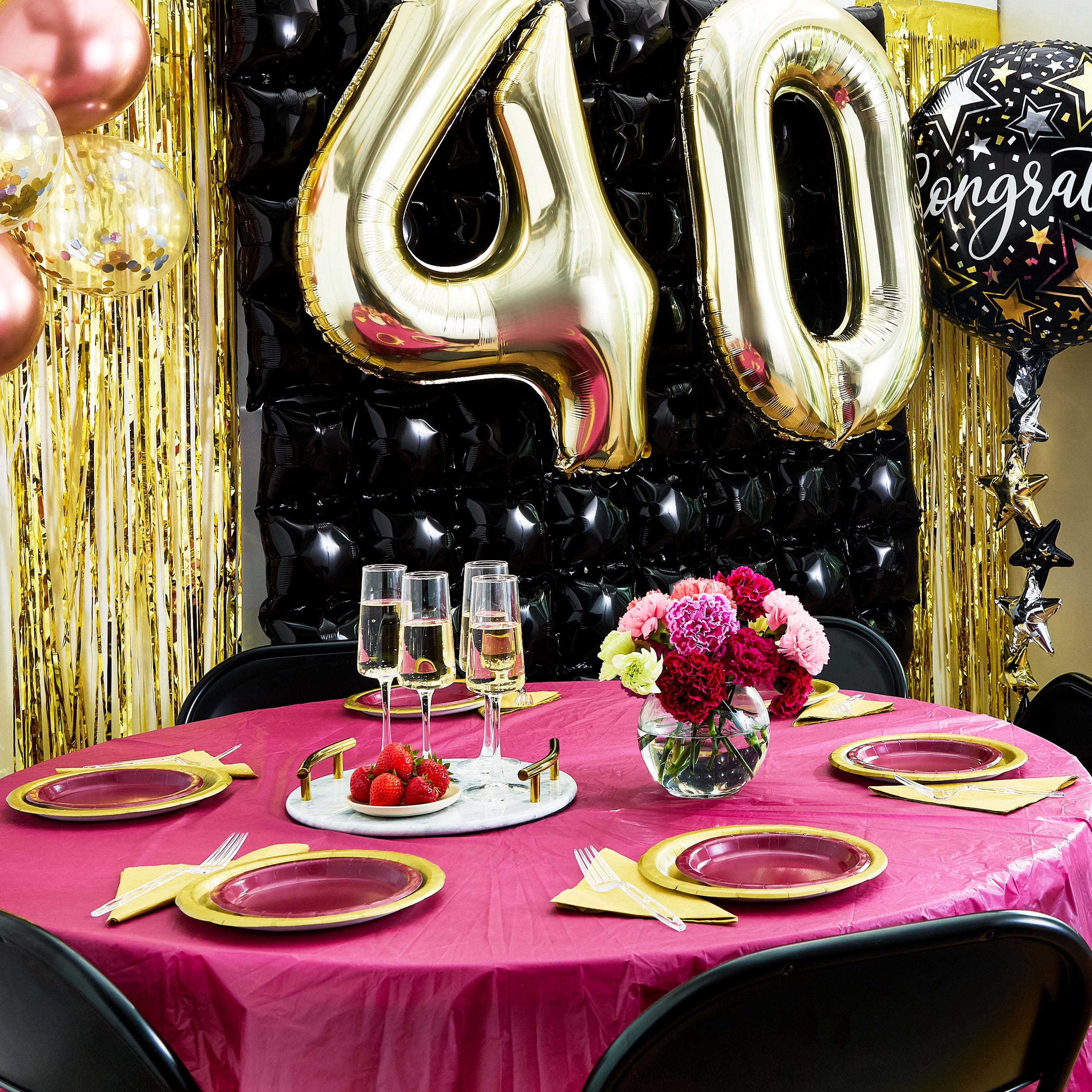 12" Silver/Gold Foil Confetti Balloons, 5 Count, by Way To Celebrate