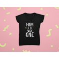 thumbnail image 4 of Tstars Womens Birthday Gift for 1st Birthday Gift Mom of the Wild One 1 Year Old Brthday Gift Funny Humor 1st Birthday Gift V Neck Fitted Women Graphic T Shirt, 4 of 5