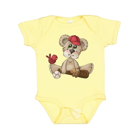 

Inktastic Baseball Teddy Bear Boys Baby Bodysuit