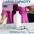 thumbnail image 3 of Soap Dispenser Set (2 Pack, White), Stylish Glass Bottles W/ Stainless Steel Pumps, Liquid Hand Soap Dispensers by LavaPop, 3 of 9