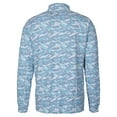 thumbnail image 3 of Men's-Cutter & Buck  Navy Sporting Kansas City Traverse Stretch Eco Camo Print Quarter-Zip Top, 3 of 3