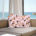 thumbnail image 5 of Outdoor Waterproof Pillow Covers Halloween Ghost Black Cat Pumpkin Decorative Throw Pillow Protectors,Horror Theme on Pink Pillowcase Cushion Cases for Patio Sofa Garden Couch,20x12in,Pack of 2, 5 of 9