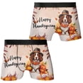 thumbnail image 3 of Happy Thanksgiving Brittany Spaniel Welcome Thankful Fall Autumn Pumpkin All Over Print Boxer Briefs Underwear for Men Dad Brittany Dog Lover Gifts Idea - 02021, 3 of 6