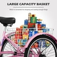 thumbnail image 6 of LILYPELLE 24" Adult Tricycle 7 speed, Three Wheel Bikes for Adults 400lbs,Low-Step Through Trike Cruiser for Exercise Shopping Outdoor Activities,Pink, 6 of 12