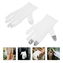 Worgeous Mens Safety Work Gloves White Cotton Gloves for Gardening and Outdoor Jobs