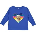 thumbnail image 3 of Inktastic Golden Retriever Dog Retro Girls Long Sleeve Toddler T-Shirt, 3 of 5