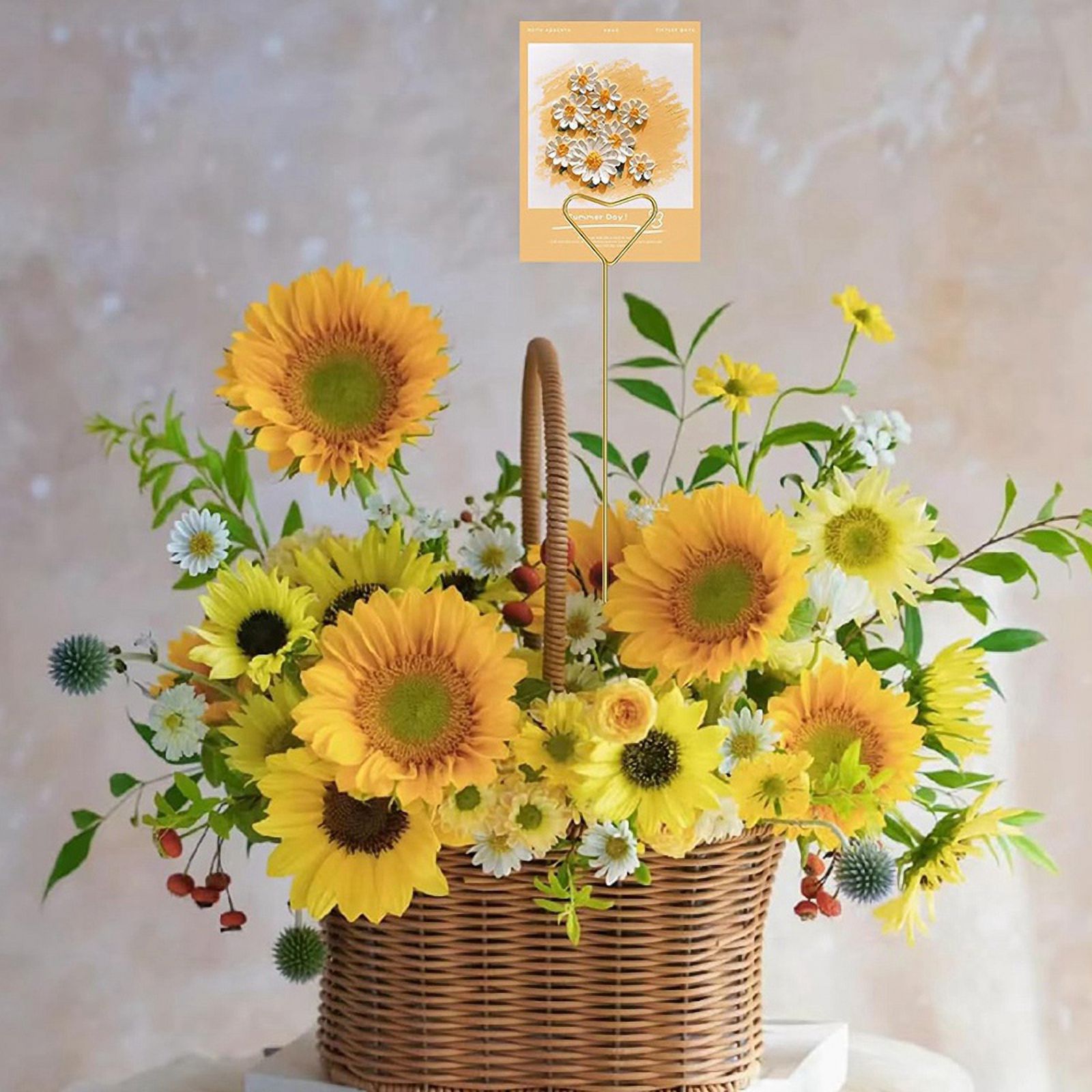 240 PCS Floral Card Holder Picks - Flower Card Holder Sticks for Bouquets, Wedding Centerpieces, Photo Holder Sticks