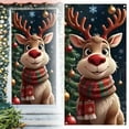 thumbnail image 2 of Festive Christmas Elk Door Banner Decorative Polyester Holiday Door Cover,Christmas Doors Cover Decor Front Doors Covers Xmas Hanging Banner Elk Background for Home Holiday, 2 of 8