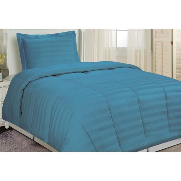 Dreamspace Drm636xxdtbl04 Levinsohn Microfiber Damask Stripe Comforter Set 44 Dusty Blue King Walmart Com Walmart Com