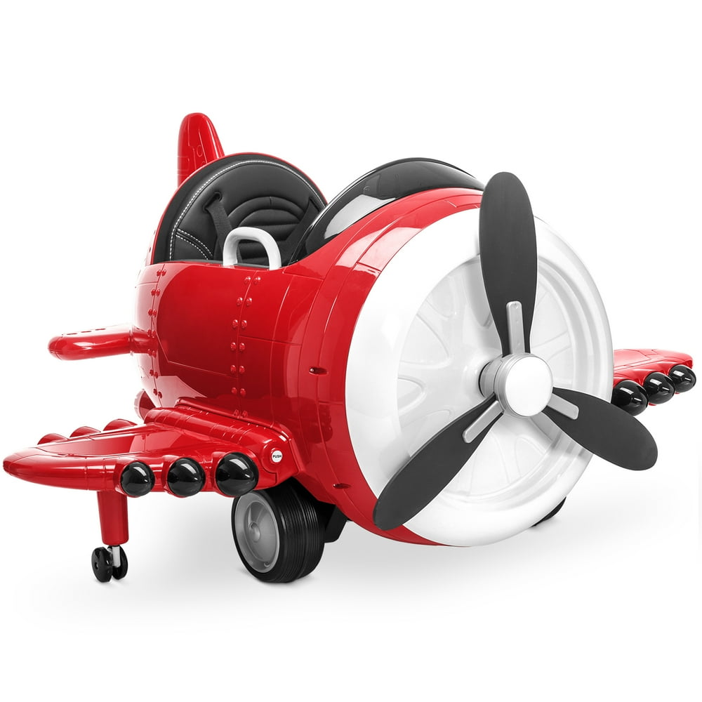 Kidzone 12V Kids Toy Electric Ride On Aircraft 360 Spin 3 Speed ...