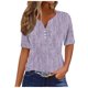 thumbnail image 1 of Camisetas Casuales de Mujer con Cuello en V Camiseta de Color Sólido, Manga Corta Casual Top para el Uso Diario, 1 of 5