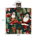 thumbnail image 2 of Christmas Canvas Beach Blanket Picnic Mat - Outdoor Oversized Sandproof Mat for Camping, Travel, and Beach Trips - Foldable and Portable - Large Size with Quick Dry Material, 2 of 6