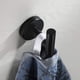 thumbnail image 3 of Ganchos de capa de pared montado en la pared gancho de toalla blanca 304 herramientas duraderas de acero inoxidable anti-óxido en cajas de paquetes utilizados para baño de cocina negro kenally HA011317-02B, 3 of 7