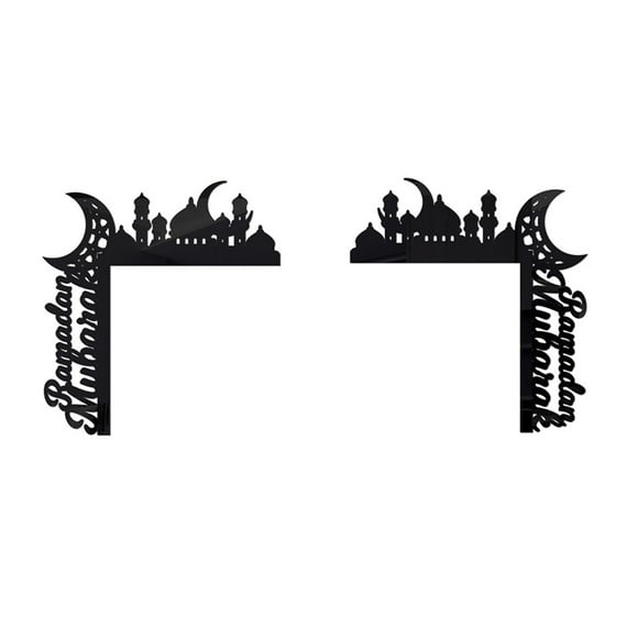 Black Word Door Corner Decoration Classic Pattern Door Corner Decoration Frame Decoration Porch Garden Home Indoor And Outdoor Doors And Windows