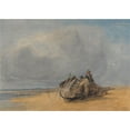 thumbnail image 2 of John Sell Cotman 18x14 Black Ornate Wood Framed Double Matted Museum Art Print Titled - Yarmouth Sands, Norfolk (1820 to 1830), 2 of 5