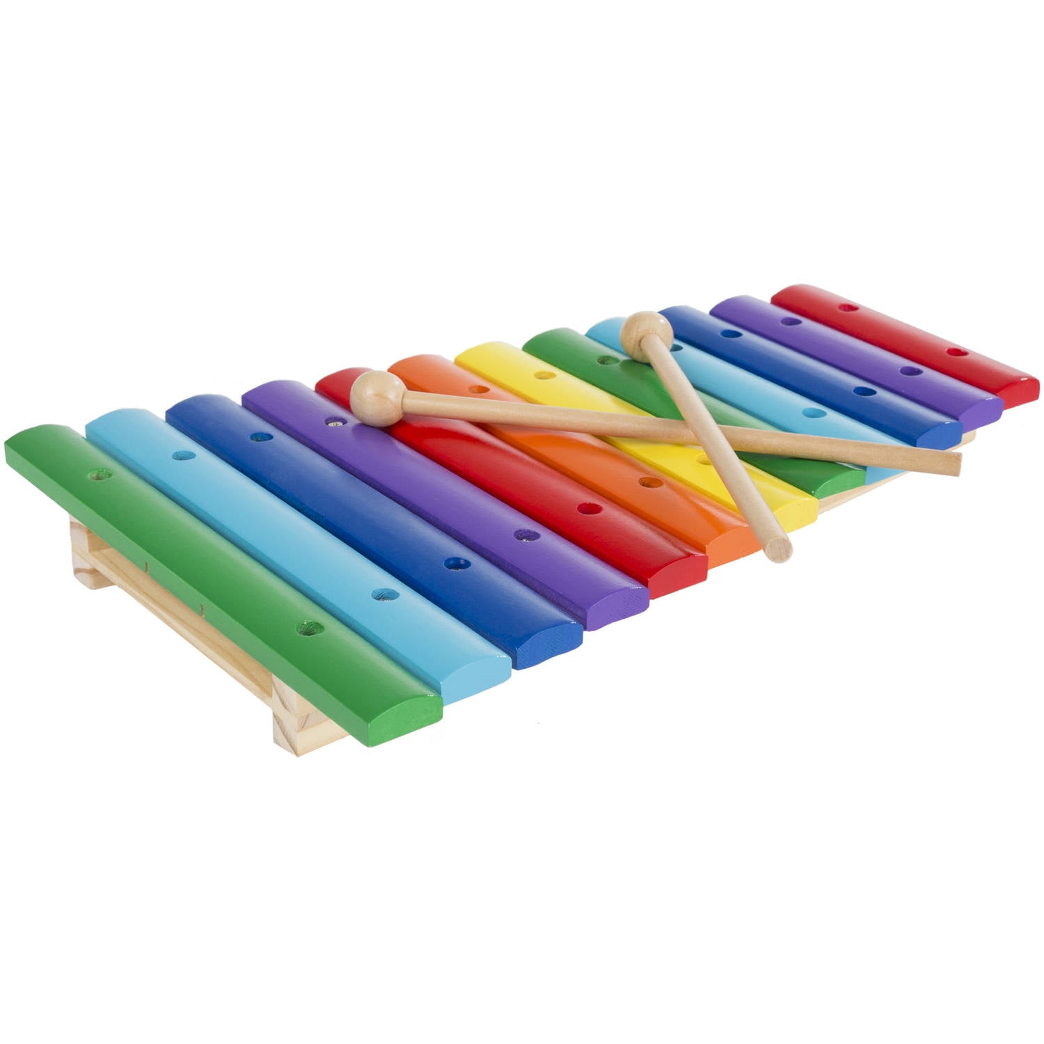 Beechwood Xylophones with Wooden Mallets Musical Instrument Toys for Childhood Learning and Development Toddler and Kids Xylophone Kinderjazz Rainbow Colored Baby Non Toxic