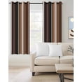 thumbnail image 2 of Brown Black Stripes Blackout Curtains, Light Blocking Print Window Curtains, Farmhouse Vintage Abstract Lines Thermal Insulated Window Drapes for Living Room Kitchen Cafe 2 Panels, 55"W x 39"L, 2 of 9