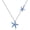 Blue, variant on Blue Starfish Necklace Sterling Silver Ocean Pendant Necklace Beach Jewelry Gift for Women