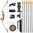 thumbnail image 1 of Piaoyu Juego de Arco y Flechas de 50" para Adultos, Kit de Arco Recurvo de Metal con Elevador hacia la Derecha de 40 Lb para Objetivo de Caza Principiante a Intermedio, 1 of 13