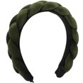 thumbnail image 2 of GAXIRE Diadema trenzada, diadema trenzada gruesa, aro para el cabello acolchado vintage, accesorio elegante para el cabello, 2 of 7