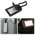 thumbnail image 5 of Unique Bargains 1 Pc Vertical Flip Luggage Tag for Travelling Black Polyurethane, 5 of 5