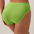thumbnail image 4 of Lunuaoe Women's Seamless Cotton Bikini Briefs, Low-Mid Waist Solid Color Underwear, Thin Breathable Panties, 4 of 5