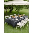thumbnail image 3 of Outdoor Tablecloth with Umbrella Hole and Zipper, Sunflowers Rectangle Table Cloth 60x84 Inch Waterproof Tablecloth, Classic Bee You Are My Sunshine Black Picnic Table Cover for Patio Camping, 3 of 7