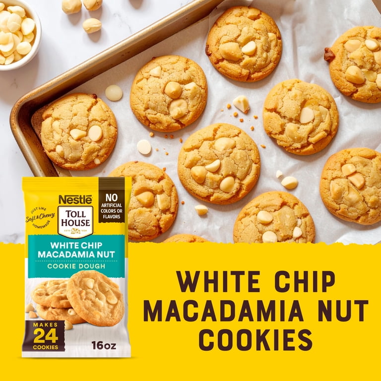 Nestle Toll House Ready Bake White Chip Macadamia Nut Cookie Dough