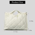 thumbnail image 4 of Kukuzhu Quilted Tote Bag for Women, Soft Puffer Tote Bag Lightweight Trendy Designer Lozenge Nylon Crossbody Bags, 4 of 6