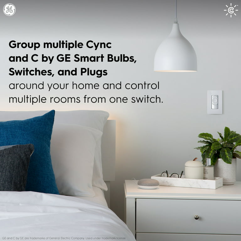 GE CYNC Indoor Smart Plug, Works with Alexa and Google Assistant, Bluetooth  and Wi-Fi Enabled (1 Pack)