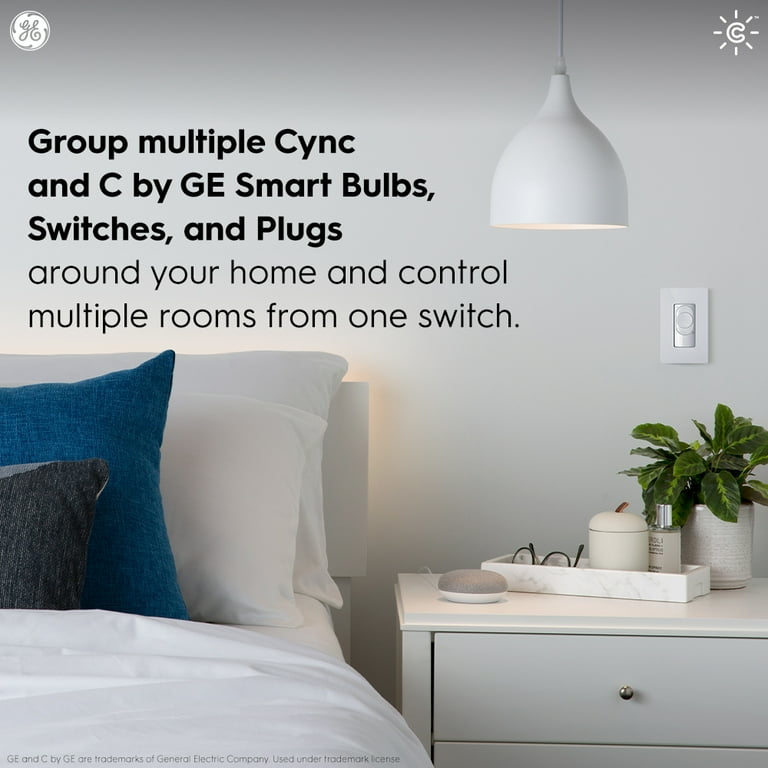 GE CYNC Indoor Smart Plug, Matter Compatible, Works with Alexa and Google  Assistant, Bluetooth and Wi