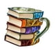 thumbnail image 4 of Taza de libro pintado, taza de café, decoración del hogar, de café creativa de resina para bibliotecarios, lectores, escritores, bibliófilos, amantes Estilo A, 4 of 8