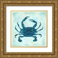 thumbnail image 1 of Shamp, Cindy 20x20 Gold Ornate Wood Framed with Double Matting Museum Art Print Titled - Crab, 1 of 4